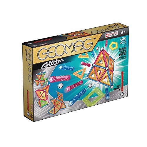 Geomag Classic Glitter Construcciones magnéticas y juegos educativos, 68 piezas (533), Multicolor