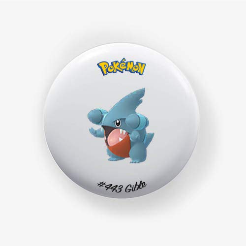 Gible : Chapa Pokemon Go, Pinback Button Badge 1.50 Inch (38mm)