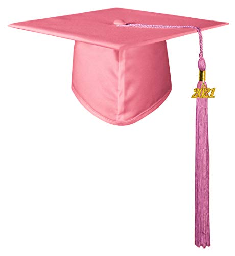 GraduatePro Graduacion Birrete 2021 Universidad Adulto Gorro Unisex Escuela Secundaria PhD Master Doctorado Rosa