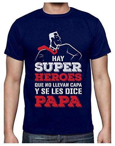 Green Turtle Camiseta para Hombre - Regalos para Hombre, Regalos para Padres Originales, Regalo Padre Divertido - Mi Papá es mi Súper Héroe - XX-Large Azul Oscuro