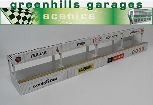 Greenhills Scalextric Slot Car Building American Pit Boxes Kit 1:43 Scale MACC576