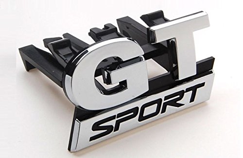 GT Sport parrilla emblema para coche, Sport coche insignia cromada