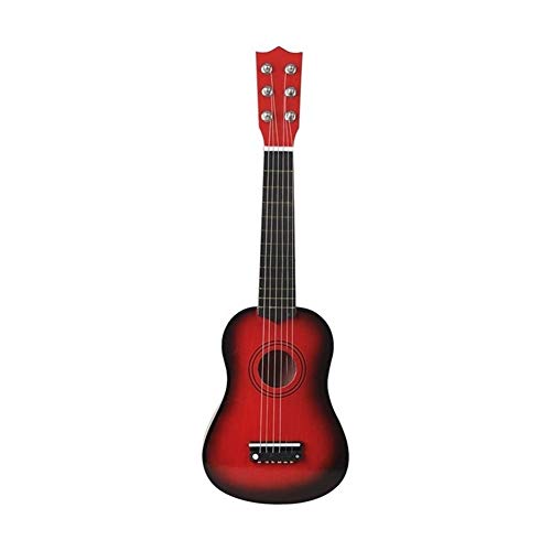 Guitarra de bricolaje para adultos para principiantes infantiles Pequeña guitarra de tilo guitarra con la selección de cuerdas de los instrumentos musicales de juguete for niños Niños 21 pulgadas 6 cu