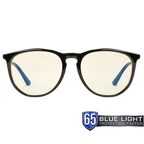 Gunnar Optiks MEN-00101 - Gafas para videojuegos y ordenador, lentes patentadas, reducen la tensión ocular digital, bloquean el 65% de la luz azul dañina - lentes ámbar - PC/ Mac/ Linux