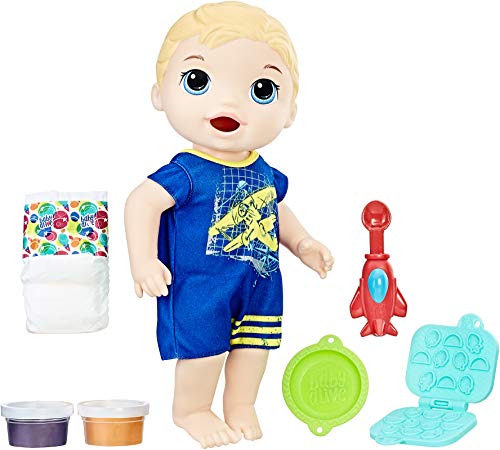 Hasbro - Baby Alive Boy Doll Snackin' Luke, Rubia