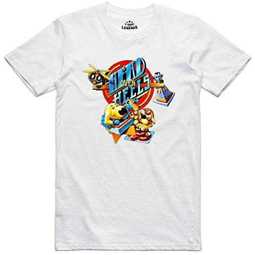 Head Over Heels Spectrum 48k C64k Classic Ocean Game Camiseta para Hombre Verano Impresión Divertida Manga Corta Al Aire Libre DIY Camiseta Linda Suelta Slim Cartoon Algodón O-Cuello Tops