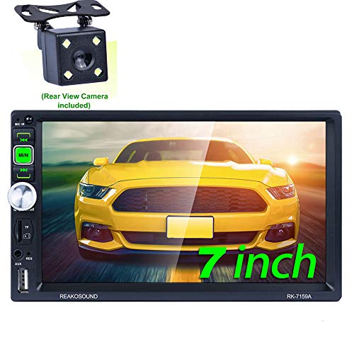 Honboom 2 DIN Radio Coche Bluetooth Car Stereo con Pantalla Táctil HD de 7 Pulgadas Soporta Llamadas Manos Libres/FM/USB/TF/AUX (Cámara de Visión Trasera Incluida)