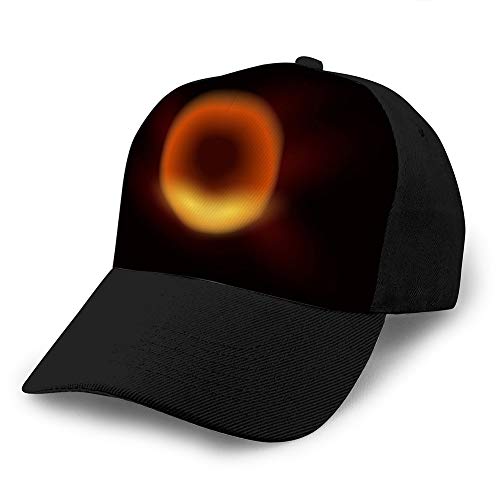 hyg03j4 6 Gorra de béisbol Vaquera para Hombres Mujeres Agujero Negro Aislado en Espacio Negro Hombres Mujeres Sombrero