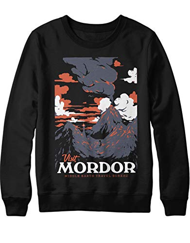 HYPSHRT Hombre Sweatshirt Visit Mordor C000463 Negro M