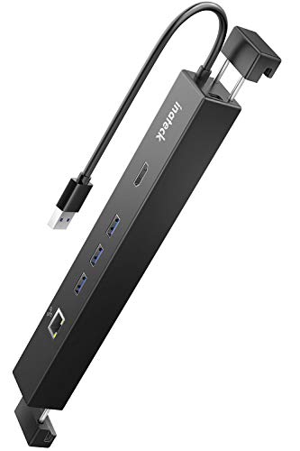 Inateck Base de Dock para Microsoft Surface, Hub USB A 3.0, Compatible con Surface Pro 4/3/6 Surface 3/ New Surface Pro, con Adaptador de Corriente 5V/2A (HB9002)