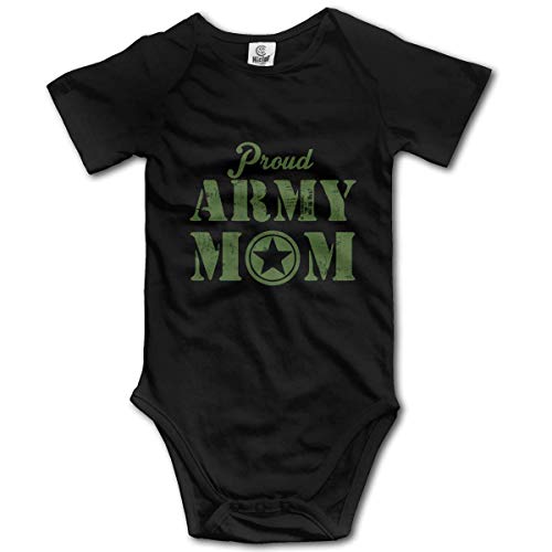 IUBBKI Proud Army Mom - Body Unisex para niños pequeños, Mono de Mameluco para bebé, Pijama de Manga Corta