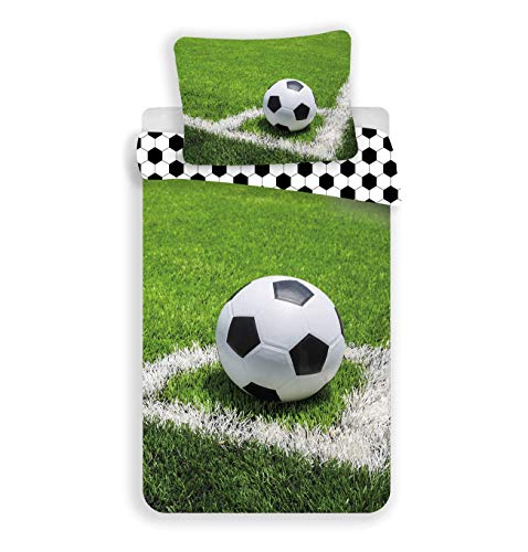 JF Football - Juego de cama (funda nórdica de 140 x 200 cm, 2 piezas)