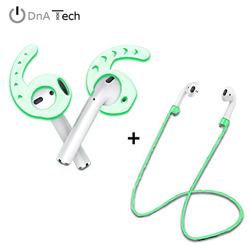 Juego de 2 auriculares para AirPods de DnA Tech® | Accesorio de silicona para AirPods – Sujeción inquebrable en la oreja | Perfecto para deporte y ocio [Auriculares no incluidos]