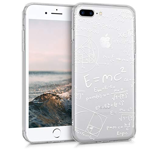 kwmobile Funda Compatible con Apple iPhone 7 Plus / 8 Plus - Carcasa de TPU y física en Blanco/Transparente