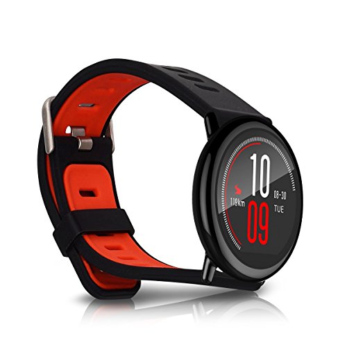 kwmobile Pulsera Compatible con Xiaomi Huami Amazfit - Brazalete de Silicona en Negro sin Fitness Tracker