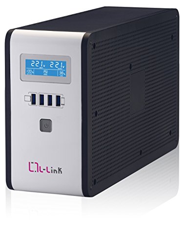 L-Link SAI 2000VA Interactive - Sistema de alimentación con Display LCD, Color Negro…