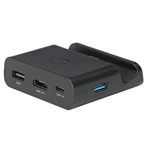 Ladieshow Base adaptadora para Interruptor, Adaptador convertidor de Video HDMI para Switch/Lite Adaptador de TV portátil Mini Base de Carga