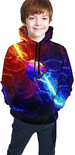 Lawenp Niños Niñas Mr Be AST Sudadera con Capucha Unisex 3D Print Pullover Sudadera con Capucha para niños y Adolescentes