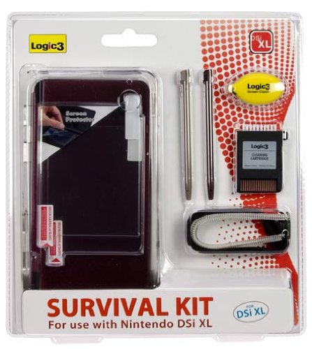 Logic3 DSi XL Survival Kit - cajas de video juegos y accesorios (Rojo) Red