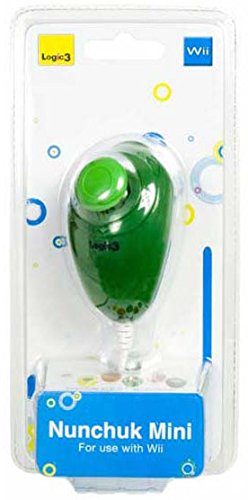 Logic3 Wii Funchuk Motion Plus - Volante/mando (Palanca de mando, Wii, Verde)