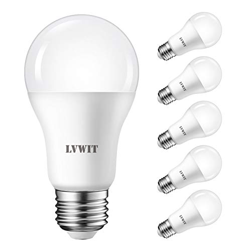 LVWIT Bombillas LED A60, Casquillo E27, 13.5W equivalente a 100W, 6500K Luz Blanca Fría,1521 lm, Bajo consumo, No regulable - Pack de 6 Unidades.
