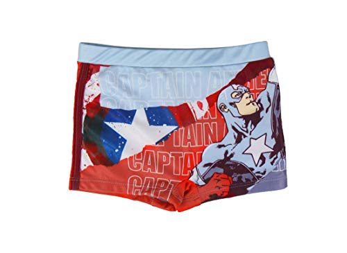 Marvel Avengers Capitan America | Bañador Premium Niños | Calzoncillos | Slip | Pantalones Cortos | Secado Rápido | (4 Años, Bañador Avengers)