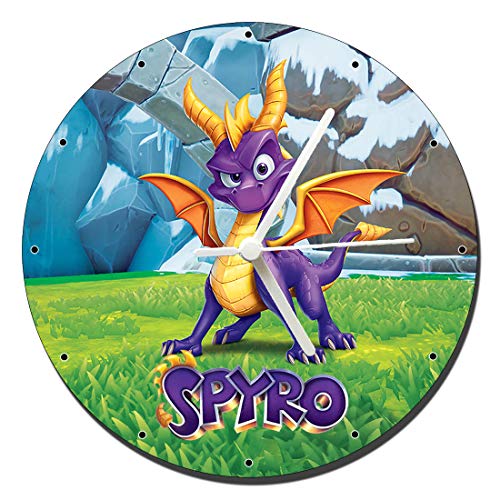 MasTazas Spyro The Dragon 2018 Reloj de Pared Wall Clock 20cm