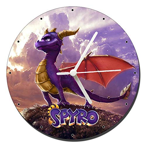 MasTazas Spyro The Dragon Reloj de Pared Wall Clock 20cm