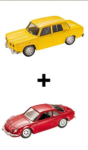 Mondo Motors Set of 2 1/43 Cars: Yellow R8 Gordini + Renault Alpine Red (Ref: MV2)