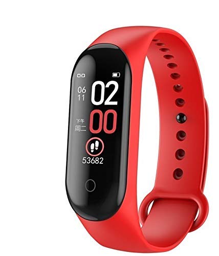 MT Reloj Inteligente Reloj Inteligente Mi Band M4 Pulsómetro Fitness Tracker Podómetro Calorías Consumo de Sueño Impermeable IP67, IOS, Android, SMS, Facebook, Whats App, Información de Llamada