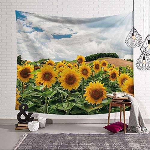 N / A Tapiz de Girasol montado en la Pared Patrón de Flores 3D HD Paisaje Arte Alfombra Manta Estera de Yoga Decoración Tapiz Decoración del hogar Tapiz Fondo Tela Decoración Tela A6 130x150cm