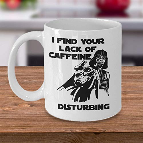 N\A Taza de Darth Vader, Encuentro tu Falta de cafeína inquietante, Taza de café de Darth Vader, Regalo para Amigo, Regalo para papá, Regalo de Mejor Amigo, Regalo de Taza