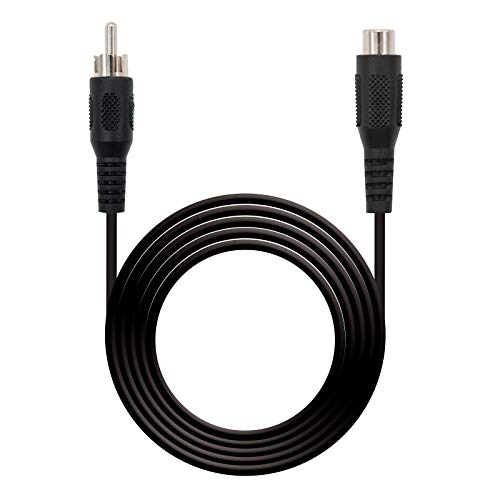 NanoCable 10.24.0505 - Cable extension de audio RCA, RCA/M-RCA/H, macho-hembra, negro, 5 m