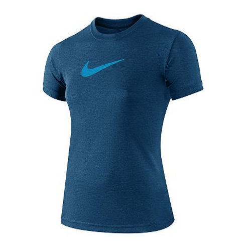 NIKE niña Legend Short Sleeve Top Youth – Camiseta, Primavera/Verano, niña, Color Blue Force/Neo Turq, tamaño Extra-Small