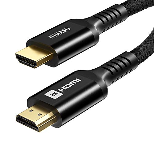 NIMASO HDMI Cable 2.1 (2M), Ultra HD 8K HDMI Cable con 48Gbps de Alta Velocidad, Soporte 8K@60Hz 4K@120Hz, 3D, DHR, eARC, VRR, Compatible con PC, Monitor, UHD TV, PS5 / PS4 /