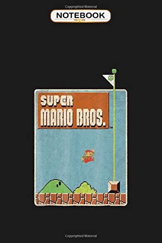 Notebook: Nintendo Super Mario Bros Game Screen Shot Graphic , Wide ruled 100 Pages Bank Lined Paperback Journal/ Composition Notebook