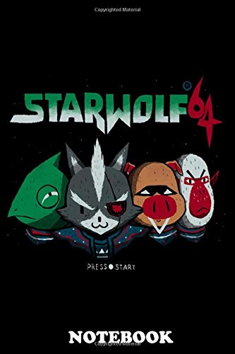 Notebook: Star Wolf 64 , Journal for Writing, College Ruled Size 6" x 9", 110 Pages