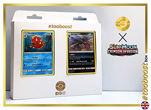 Octillery 23/111 & Hydreigon (Trioxhydre) 62/111 - #tooboost X Sun & Moon 4 Crimson Invasion - Coffret de 10 Cartes Pokémon Aglaises