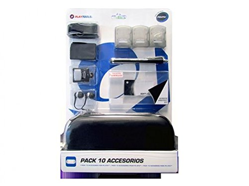 Pack Consola PS Vita - 10 Accesorios - Pack Completo de Accesorios Playtools