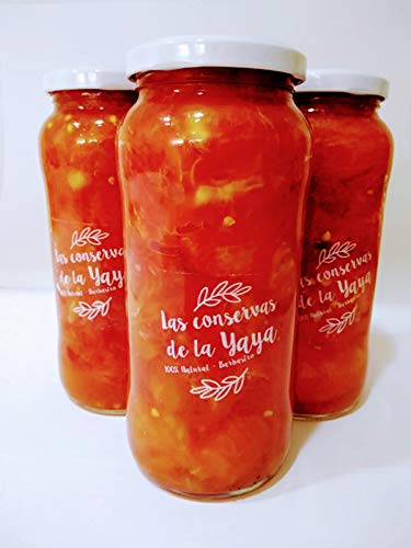 Pack de 3x Botes de 600 gr de conserva de Tomate Rosa de Barbastro trozeado. Producto 100% natural. de Tomate Rosa de Barbastro. Producto original, 100% natural sin pectinas ni colorantes