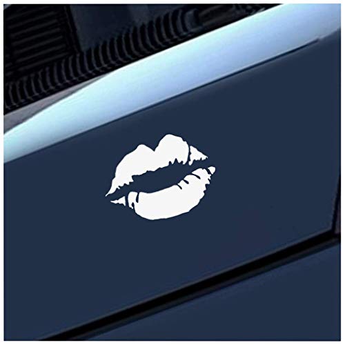 Pegatinas De Coches 6 cm x 4 cm labios beso lápiz labial calcomanía ventana de coche pegatina para el parachoques lindo sexy pared portátil decoración