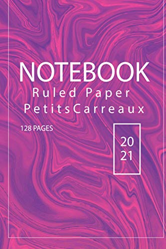 Petits Carreaux 9*6 | Notebook 128pages |: 128 PAGES NOTEBOOK R u l e d P a p e r P e t i t s C a r r e a u x