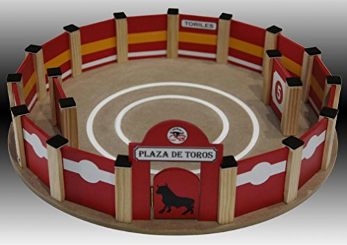 Plaza toros de madera pequeña, artesanal' medidas 50x8,5 cms. En kit para montar