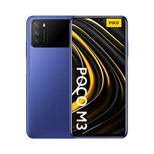Poco M3 - Smartphone 4+64GB, Pantalla 6,53" FHD+ con Dot Drop, Snapdragon 662, Cámara triple de 48 MP con IA, batería de 6000 mAh, Cool Blue