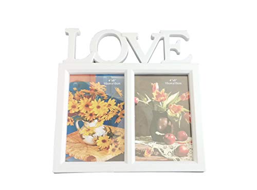 Portafotos Love Mesa Múltiple Fotos Sobremesa Originales San Valentín Cuadro Novios (2 RECTANGULOS)