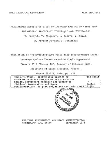 Preliminary results of study of infrared spectra of Venus from the orbital spacecraft Venera-9 and Venera-10 (English Edition)