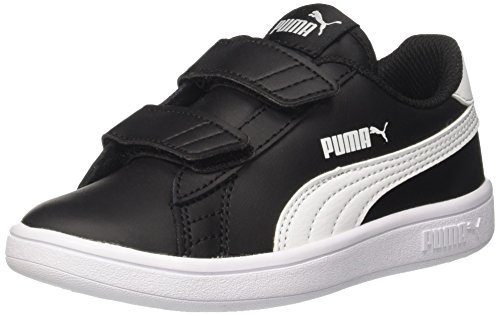 PUMA Smash V2 L V PS, Zapatillas Unisex niños, Negro Black White, 30 EU