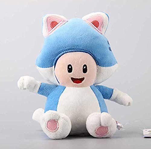 QIXIDAN Super Mario 3D World Princess Rosalina Blue Cat Sapo Yellow Cat Peluches Peluches Muñecos De Peluche 18-24Cm