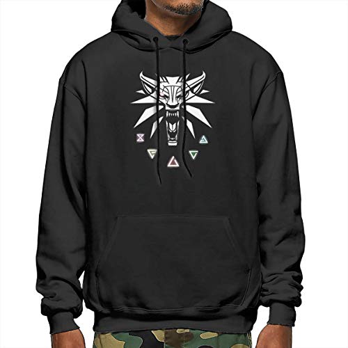 Quitelike Witcher 3 Signs Men's Hooded Sweatshirt Hooded Hoodies Hoodies Pullover Jumper Fleece For Men Sudadera con Capucha para Hombre Sudadera con Capucha