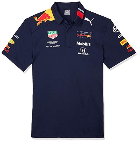 Red Bull Racing Aston Martin Team Polo 2019, XL, Azul (Navy Navy), X-Large para Hombre
